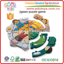 Customize Wooden Dress Up Toy Toddler Play Jigsaw Puzzle Set